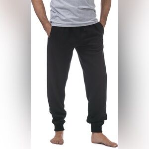 Pro Club Men's Black Fleece Jogger Pants